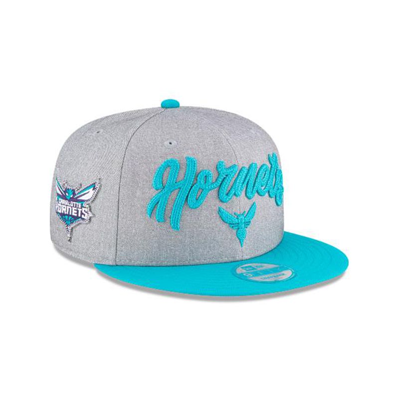 NBA Charlotte Hornets Official Draft 9Fifty Snapback (AOG4549) - Grey New Era Caps